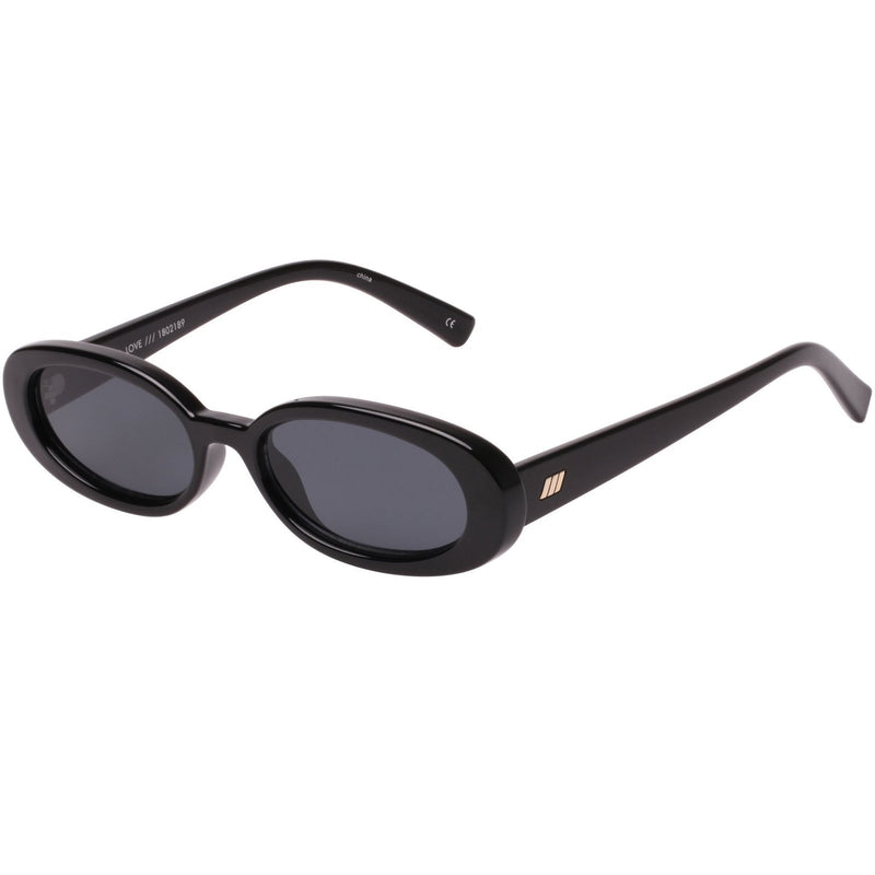 Outta Love Oval Sunglasses Black