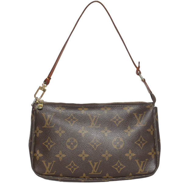 Vintage 2000s Louis Vuitton Pochette Monogram Leather Shoulder Bag