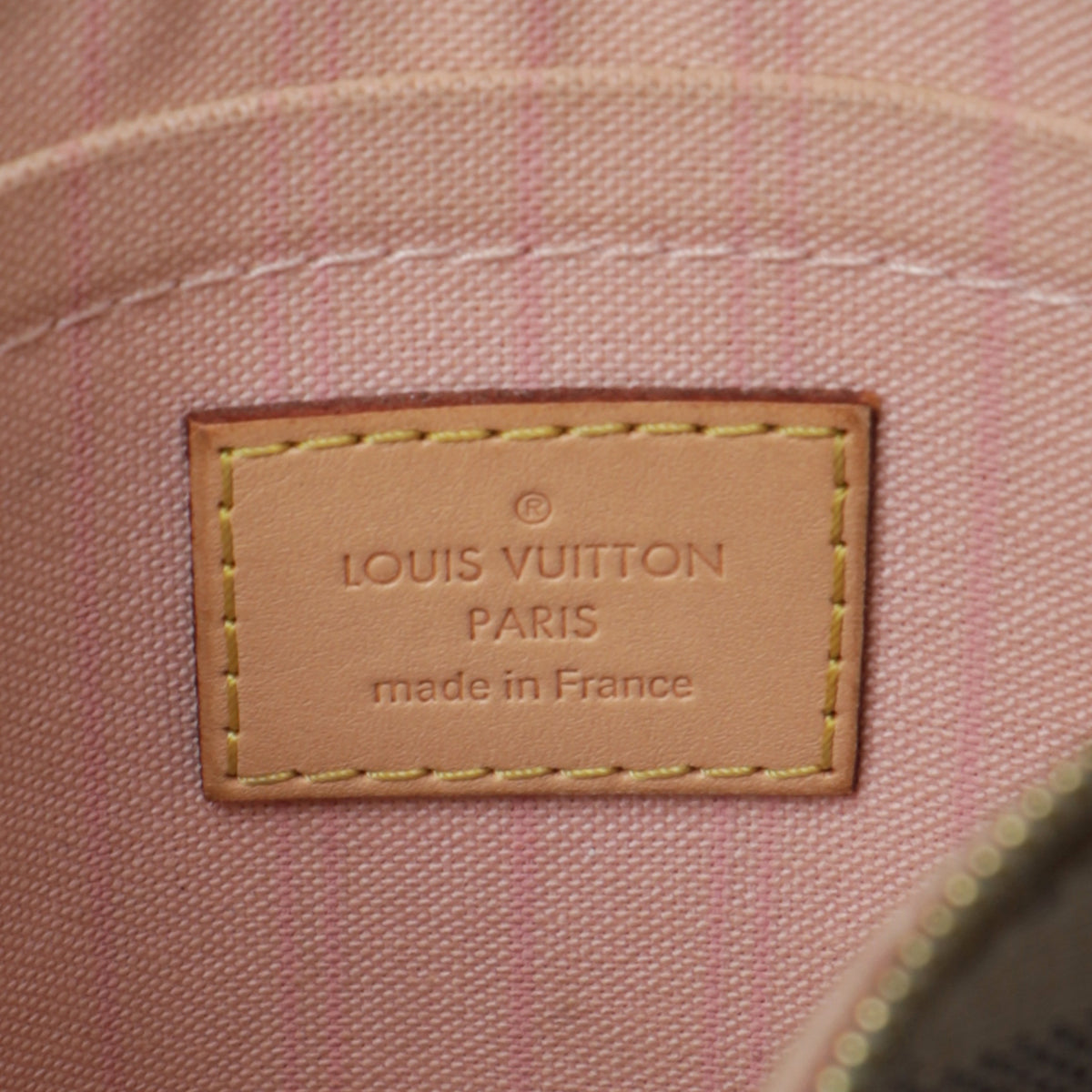 Louis Vuitton Pochette clés toile damier azur Beige Leather ref