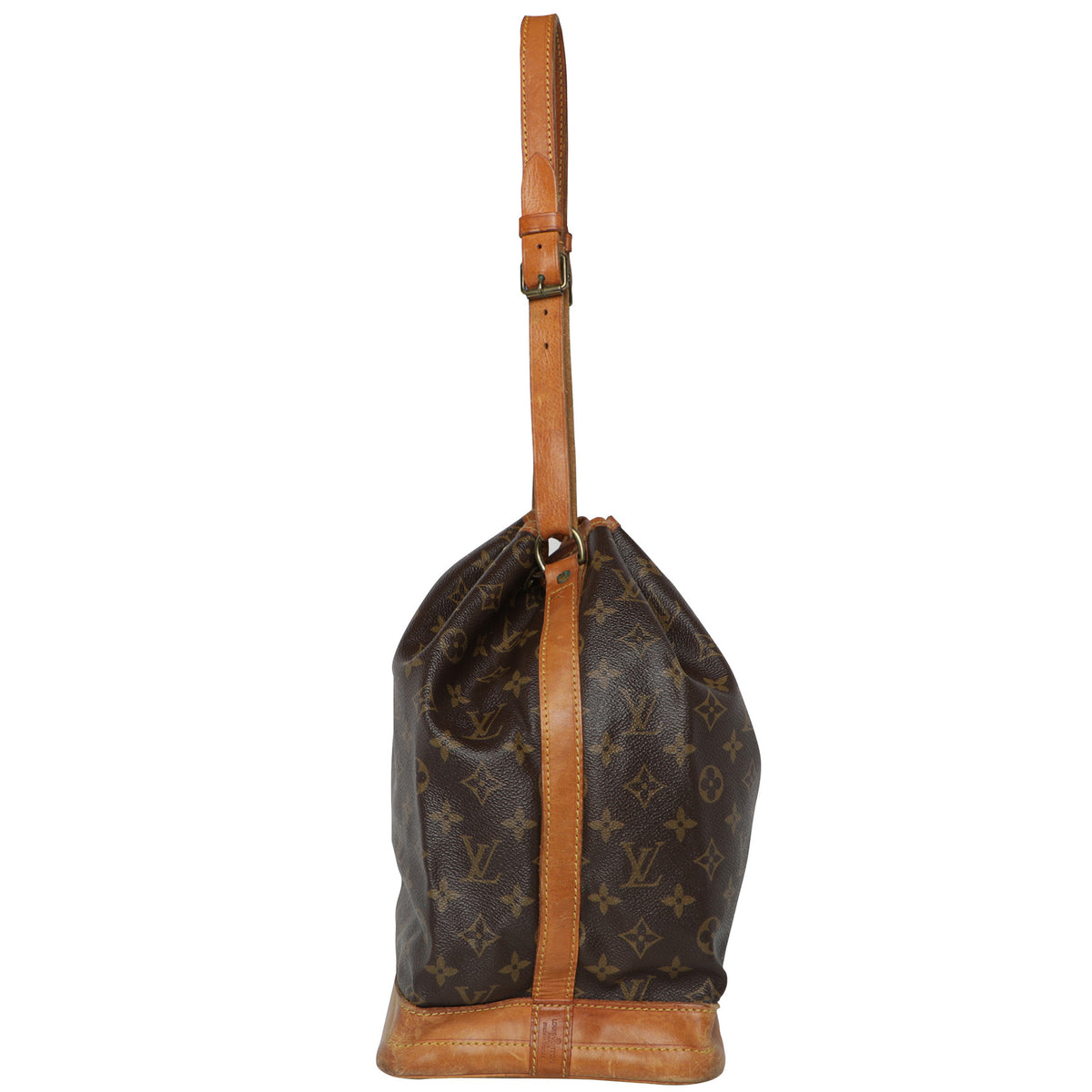 Vintage Louis Vuitton LV Monogram Bucket Leather Drawstring Shoulder Bag