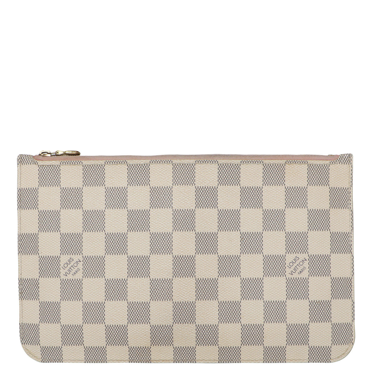Louis Vuitton Damier Azur Checker Leather Neverful D. Azur Tote Bag - Cream/Grey