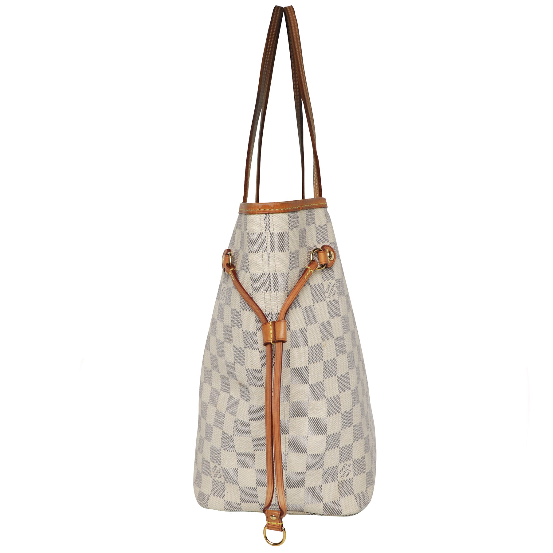 Louis Vuitton Cream Checkered Baggage Size