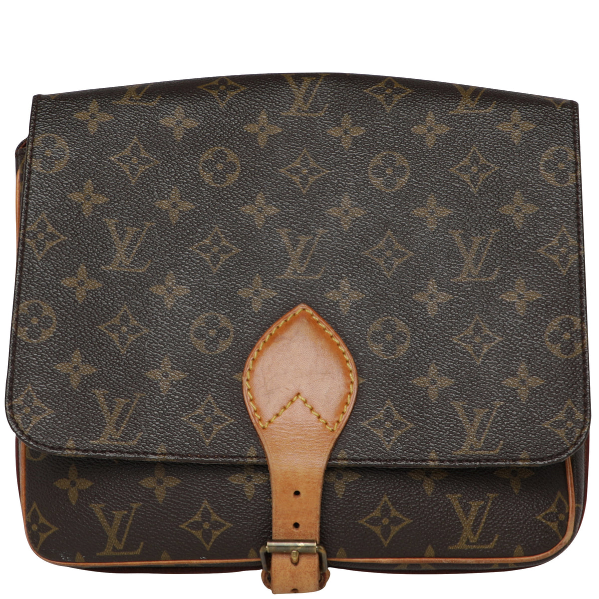 Louis Vuitton Cartouchiere Monogram Leather Crossbody Bag GM