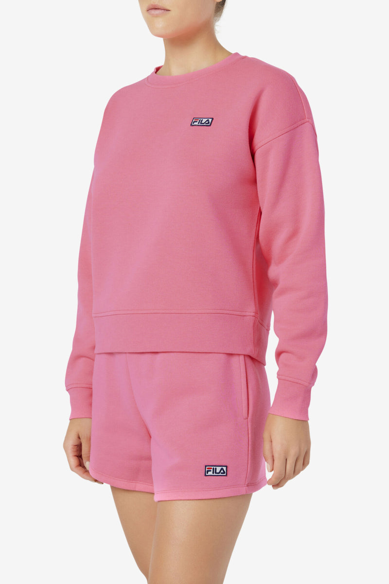 Fila Stina Crewneck Sweatshirt - Knockout Pink