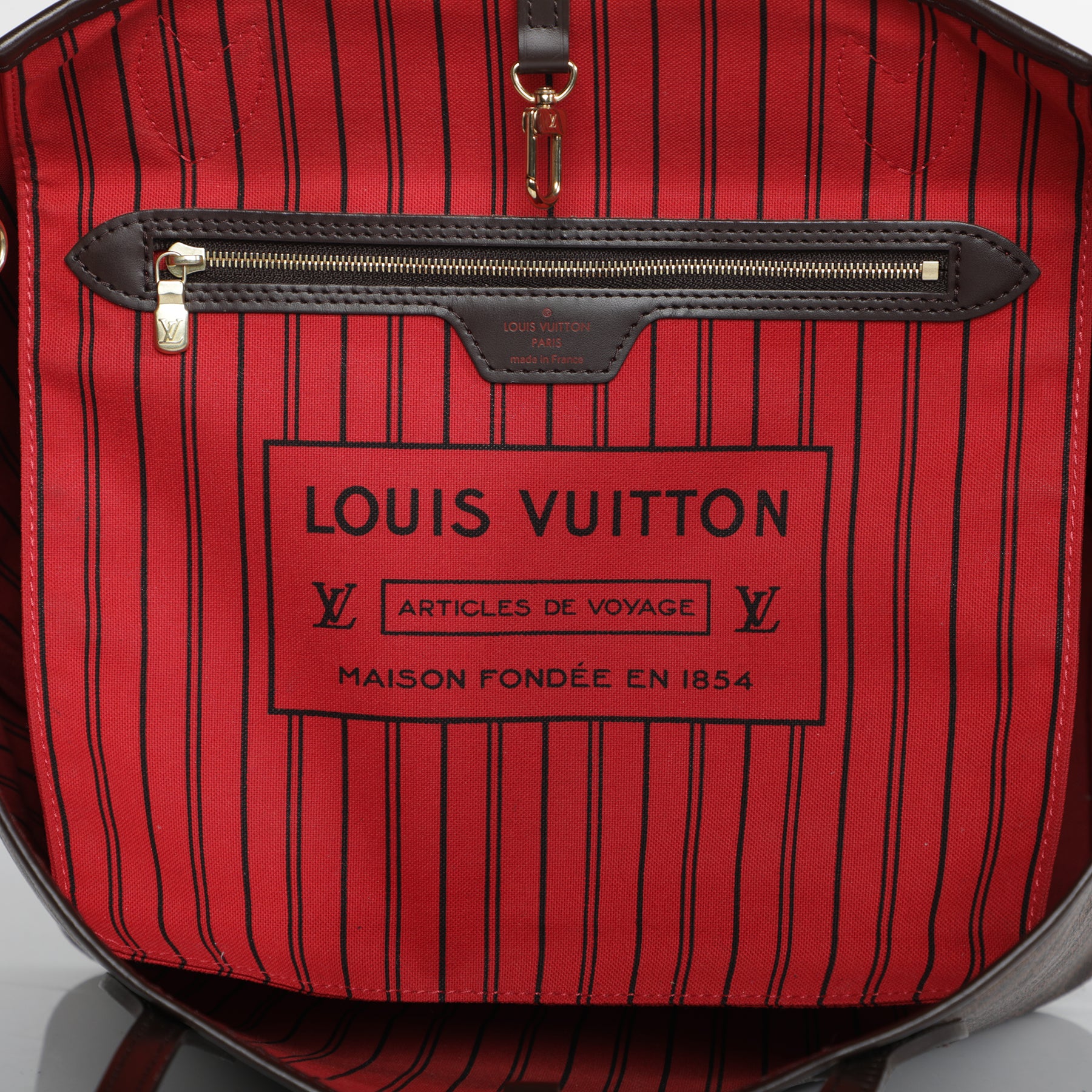 Louis Vuitton Damier Never Full Tote Leather Shoulder Bag – Mint