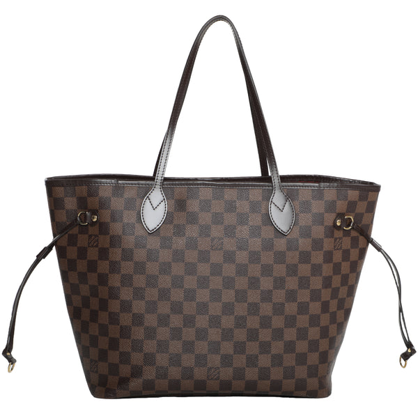 Louis Vuitton Damier Never Full Tote Leather Shoulder Bag