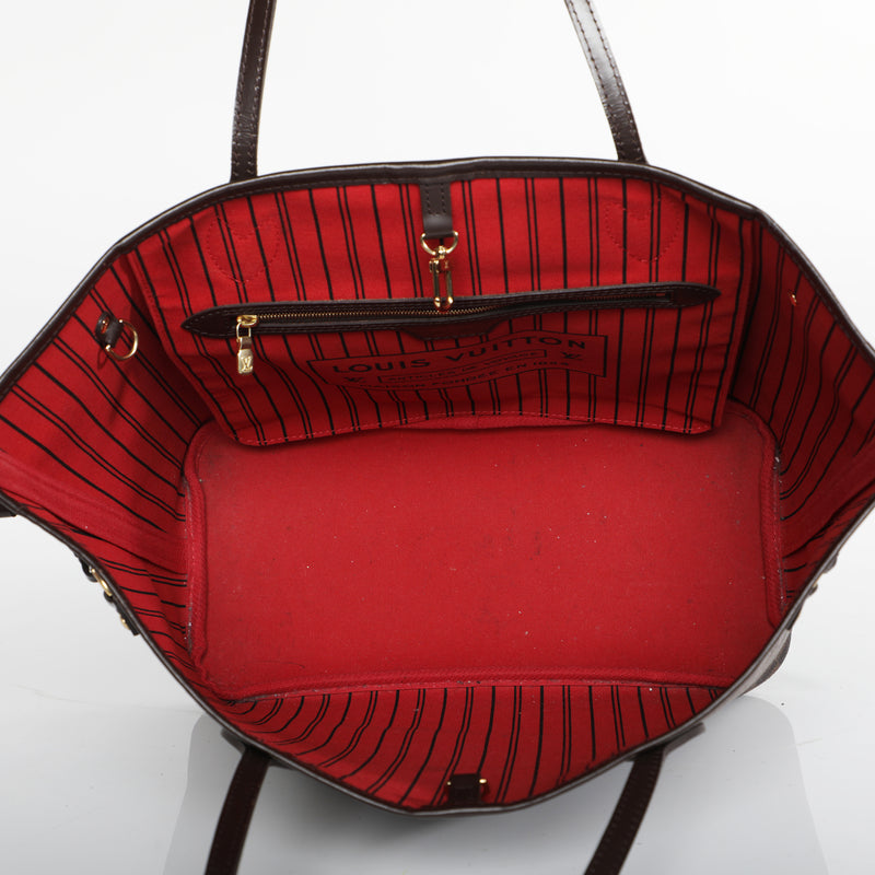 Louis Vuitton Damier Never Full Tote Leather Shoulder Bag