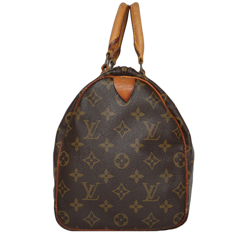 Vintage Louis Vuitton Speedy 30 Boston Bag 11.5" Monogram Top Handle Leather Bag