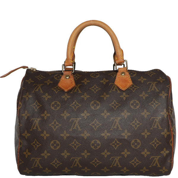 Vintage Louis Vuitton Speedy 30 Boston Bag 11.5" Monogram Top Handle Leather Bag