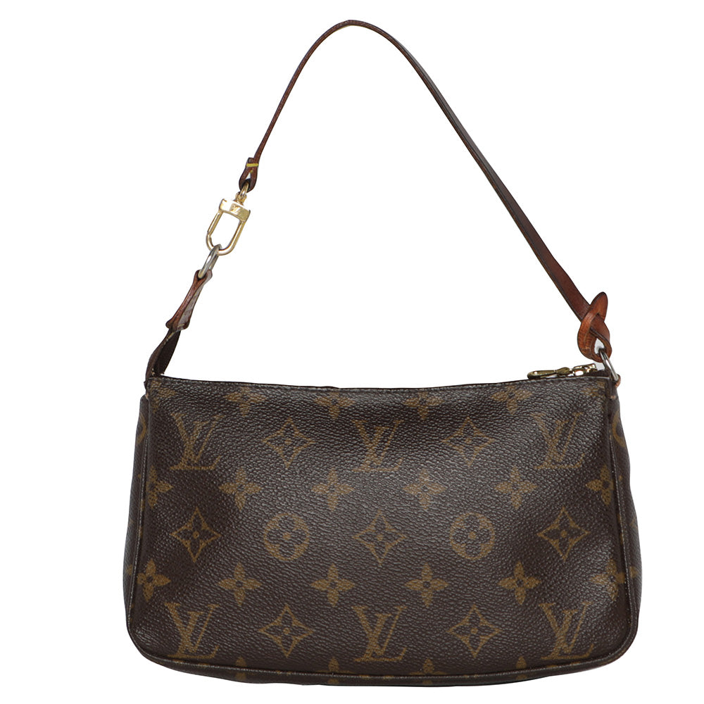 Vintage 2000s Louis Vuitton Pochette Monogram Leather Shoulder Bag