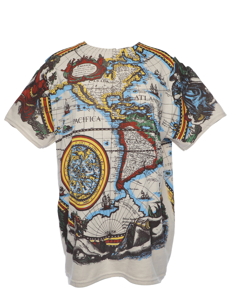 Liquid Blue Old World Map 1992 Archive Reissue Unisex T Shirt