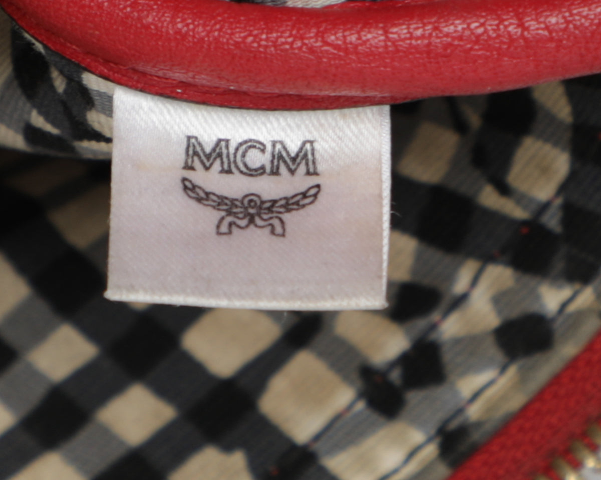 Authentic Mcm Logos Pattern Shoulder Tote Bag