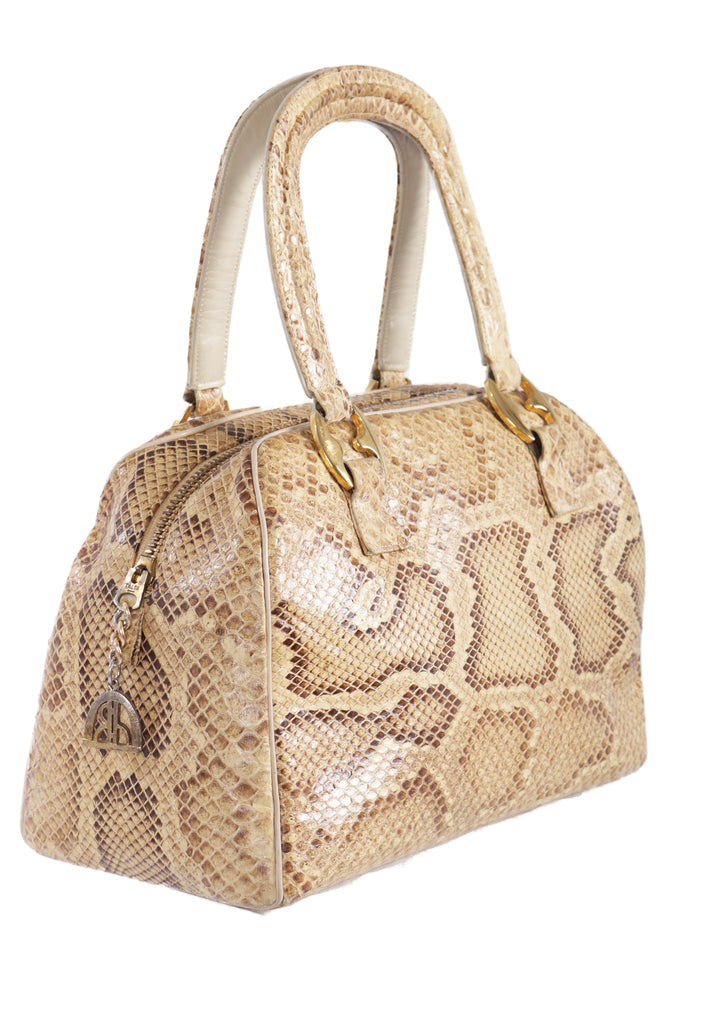 VTG PYTHON MINI BOSTON BAG - Mint Market 
