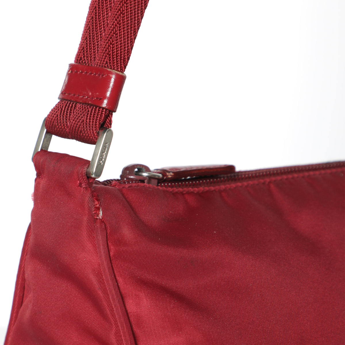 Vintage 2000s PRADA Red NYLON Shoulder Sporty Nylon Bag