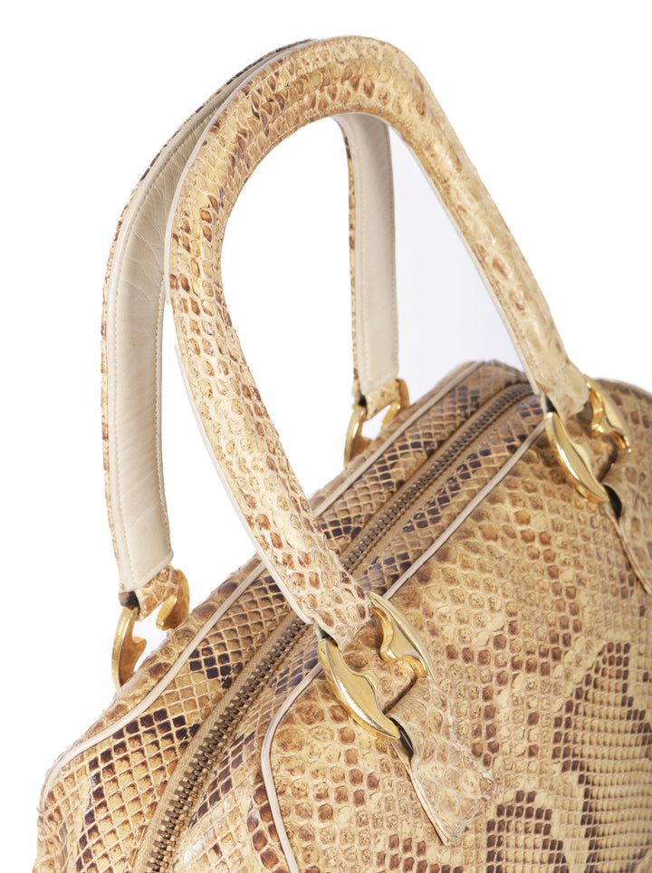 VTG PYTHON MINI BOSTON BAG - Mint Market 