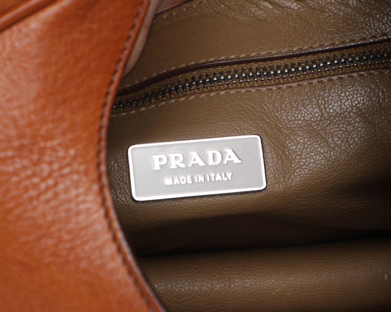 Prada Leather Shoulder Hobo Y2K Shoulder Bag
