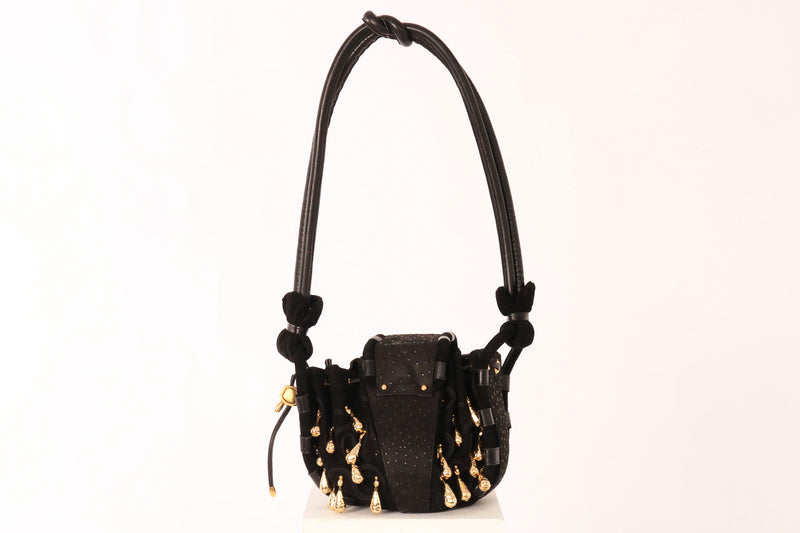 VINTAGE SERGIO BLACK SUEDE CROSSBODY BAG - Mint Market 