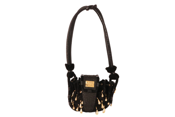 VINTAGE SERGIO BLACK SUEDE CROSSBODY BAG - Mint Market 