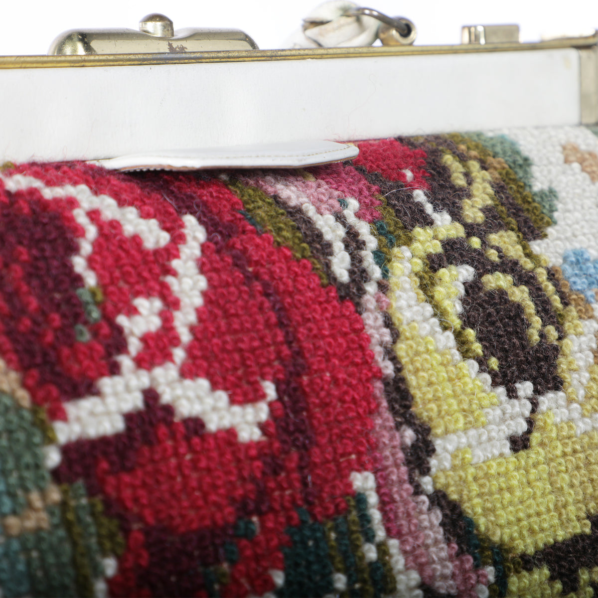 Vintage Tapestry Carpet Floral Doctor Satchel Top Handle Bag