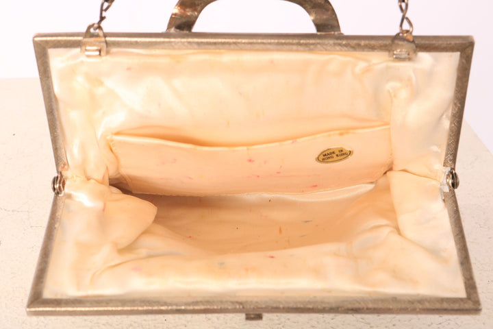 VINTAGE 1960'S SILVER RHINESTONE CLUTCH - Mint Market 