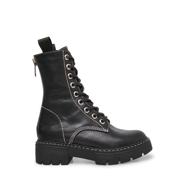 Kanyon Genuine Leather Lace Up Combat Boots