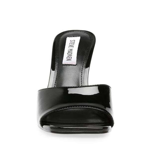 ★Steve Madden★新作★大人気★THRILL BLACK PATENT★サンダル SLEEK Black Multi Rhinestone Slingback Pump | Women's Heels