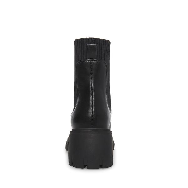 Steve Madden Hutch Chelsea Chunky Platform Sock Boots - Black