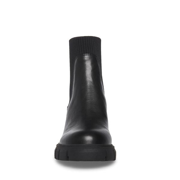 Steve Madden Hutch Chelsea Chunky Platform Sock Boots - Black