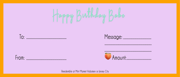 $25 GIFT CERTIFICATE - Mint Market 
