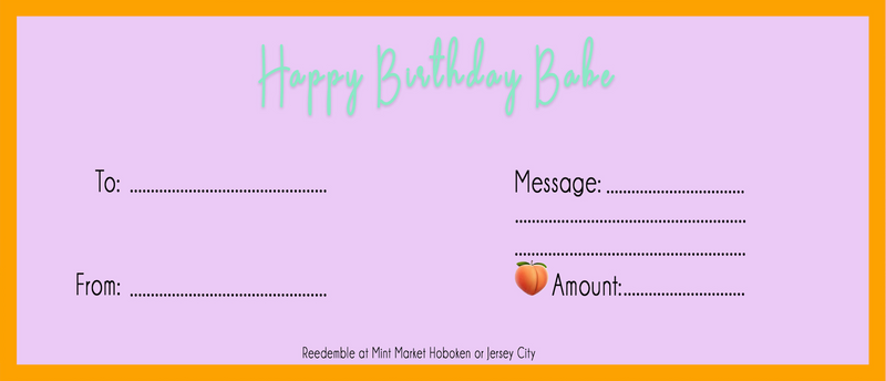 $50 GIFT CERTIFICATE - Mint Market 
