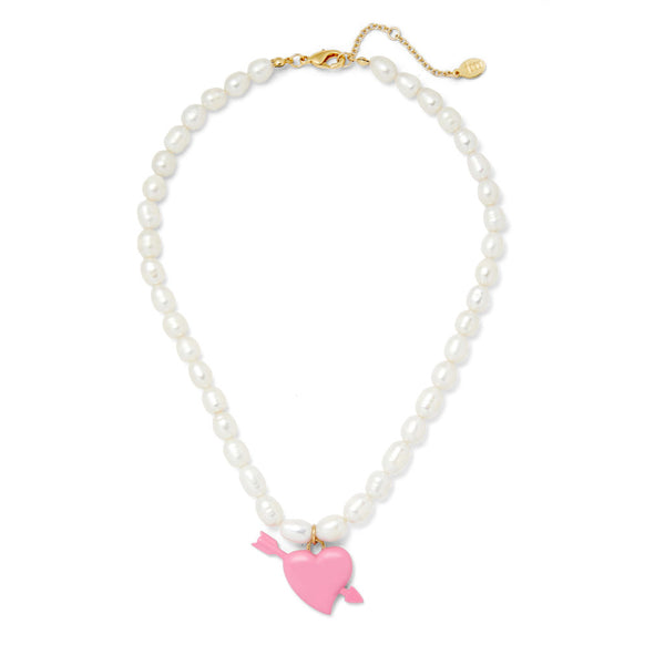 Johannah Masters - Shot Thru the Heart Necklace - Pearl