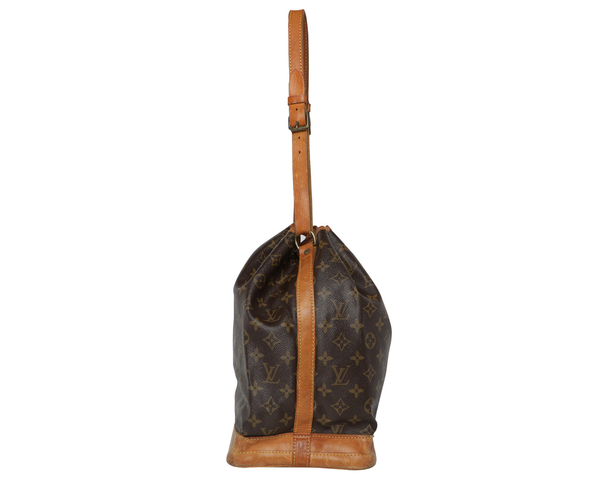 Vintage Louis Vuitton LV Monogram Bucket Leather Drawstring Shoulder Bag