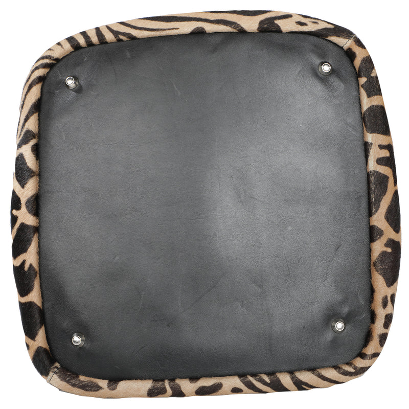 Vtg Joan and David Leopard Animal Print Pony Hair Tote Bag