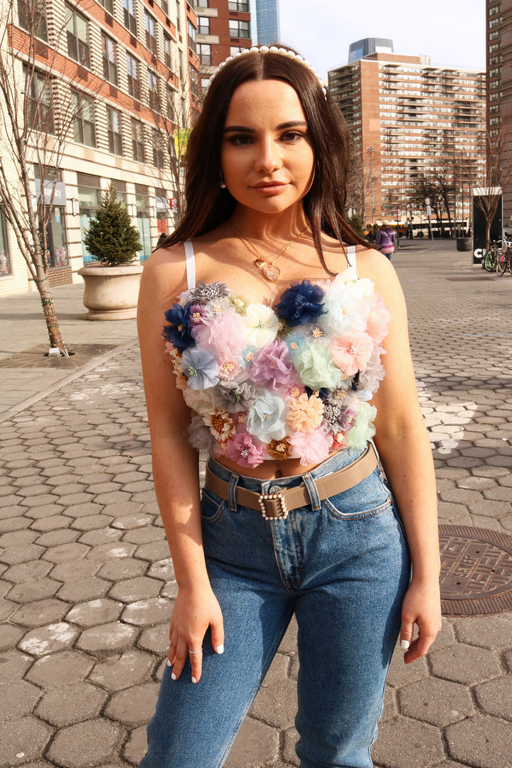 ROSETTE MADONNA BUSTIER TOP - Mint Market 