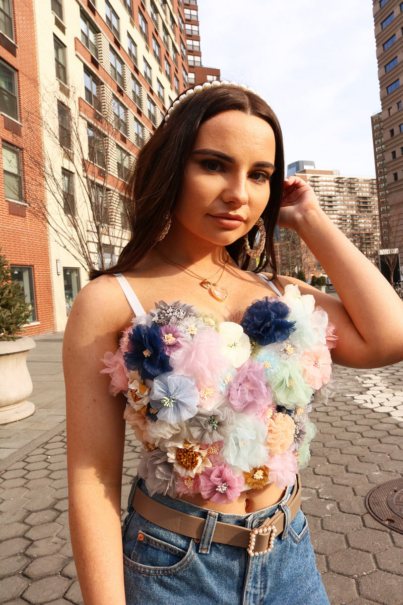 ROSETTE MADONNA BUSTIER TOP - Mint Market 