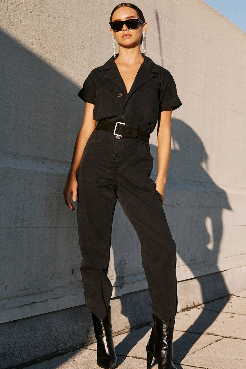Pistola - Grover Cotton Worker Jumpsuit - Fade to Black