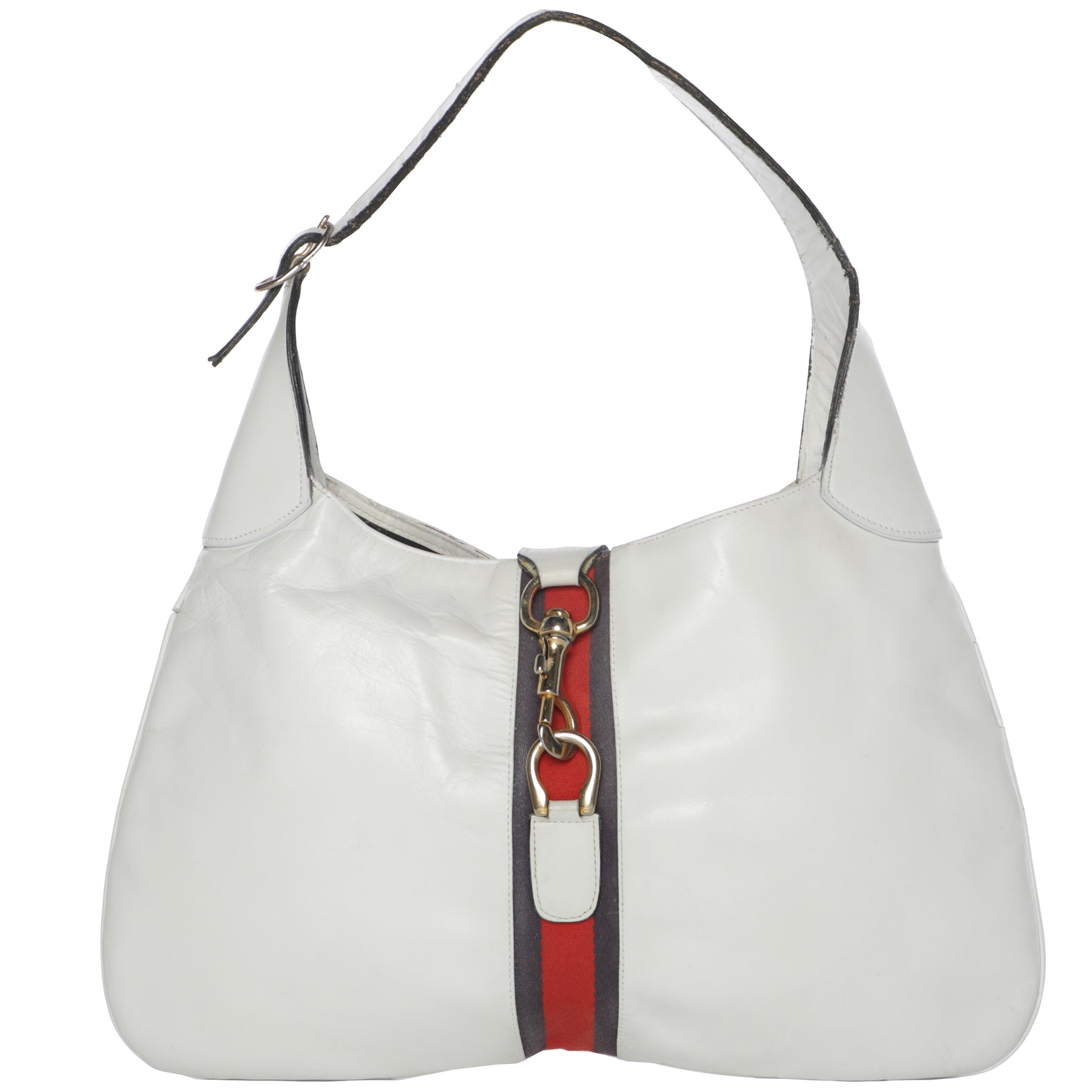 Gucci Gucci Jackie Original GG Canvas & Off White Leather Shoulder