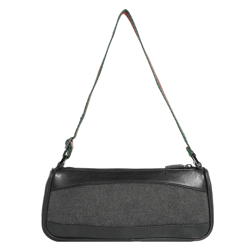 Gucci Stripe Shoulder Denim Leather Mini Micro Bag – Mint Market