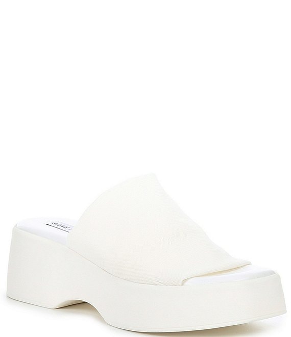 Steve Madden Slinky30 Slide 90s Platform Sandals - White