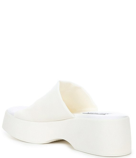 Steve Madden Slinky30 Slide 90s Platform Sandals - White