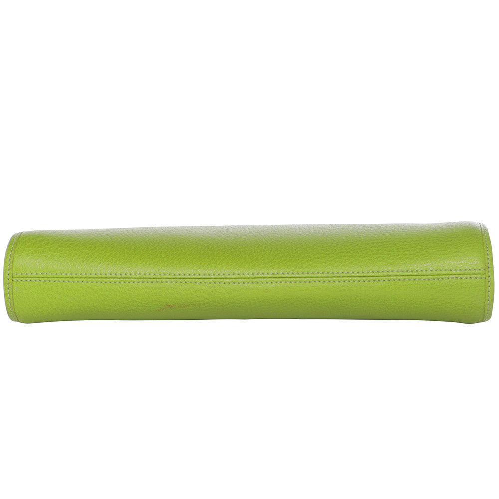 VERSACE グリーン ケース Vintage 90s Gianni Versace Leather Gold Frame Bag - Lime Green